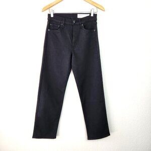 Rag & Bone Harlow Mid Rise Jean size 26 Black Flexi Ankle Straight Leg Pant NWT